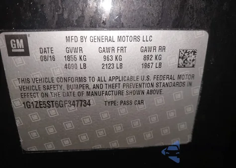 2016 Chevrolet Malibu 1Lt z USA, uszkodzony, nr VIN 1G1ZE5ST6GF347734